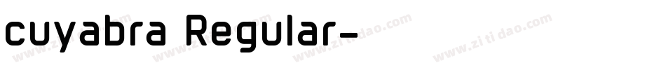cuyabra Regular字体转换